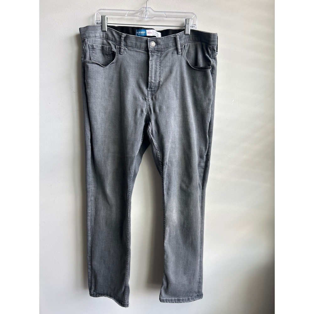 Old Navy Gray Slim Built-In Flex Stretch Jeans Mens 38x30